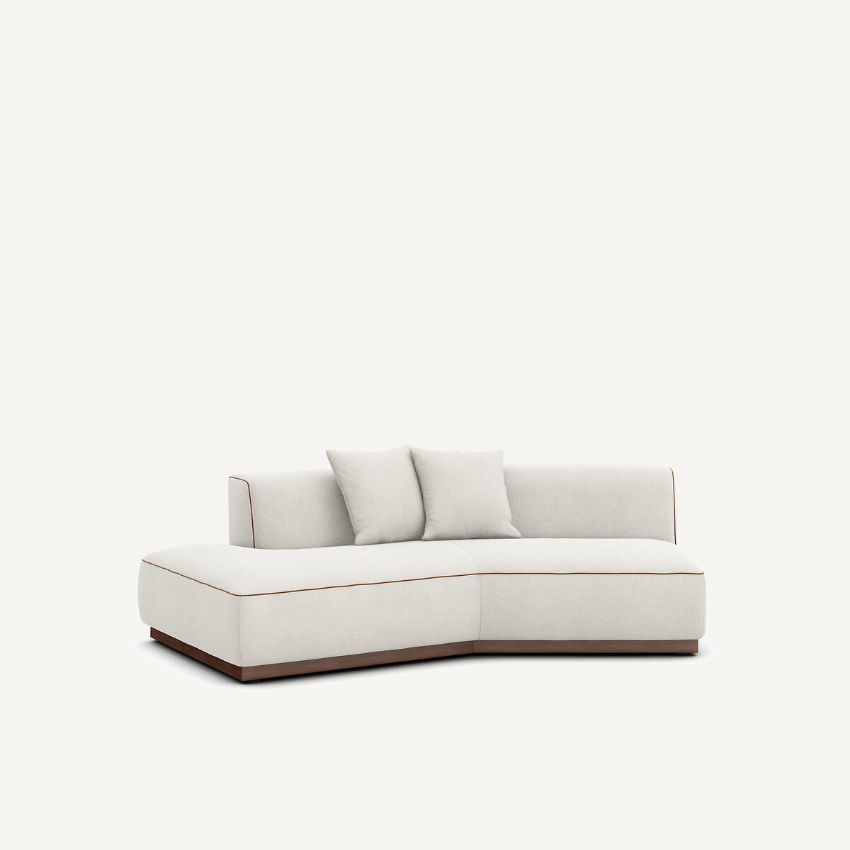 Γωνία καναπέ αριστερή από λινό βελούδο Μ143xΠ221xΥ67cm