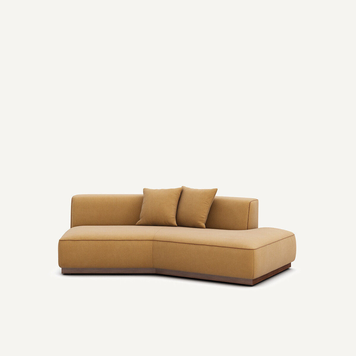 Γωνία καναπέ δεξιά από λινό βελούδο Μ143xΠ221xΥ67cm