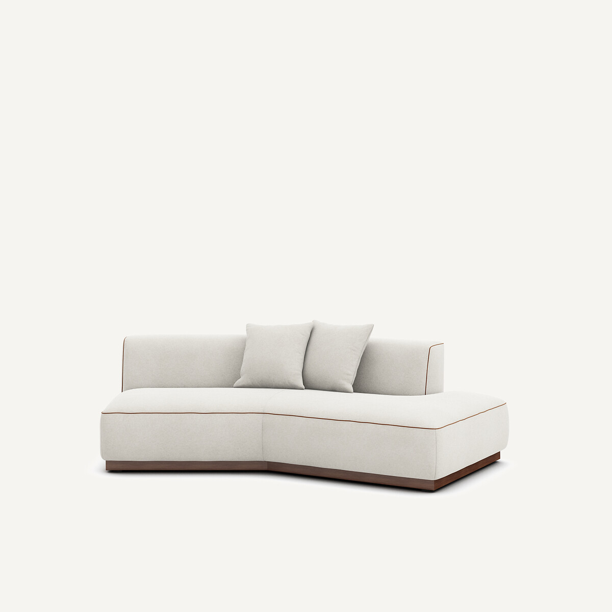 Γωνία καναπέ δεξιά από λινό βελούδο Μ143xΠ221xΥ67cm