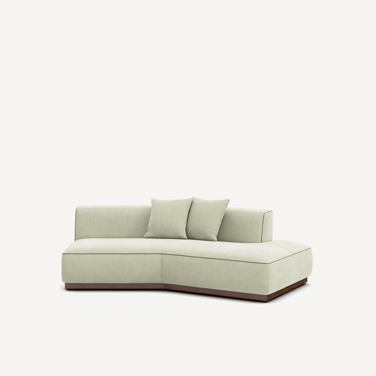 Γωνία καναπέ δεξιά από βελούδο stonewashed Μ143xΠ221xΥ67cm