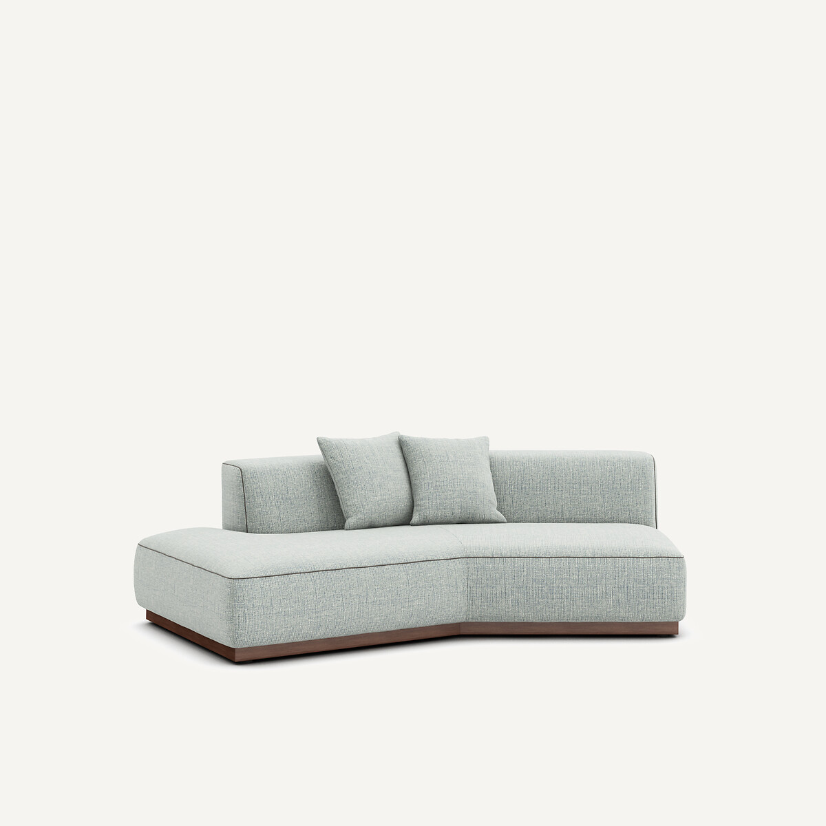 Γωνία καναπέ αριστερή από μελανζέ ύφασμα Μ143xΠ221xΥ67cm