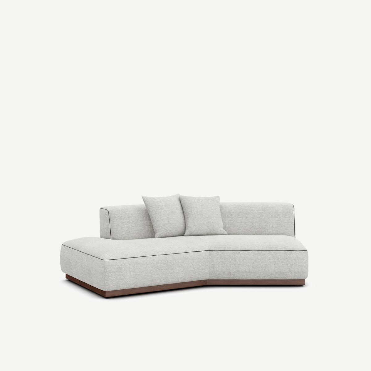 Γωνία καναπέ αριστερή από μελανζέ ύφασμα Μ143xΠ221xΥ67cm