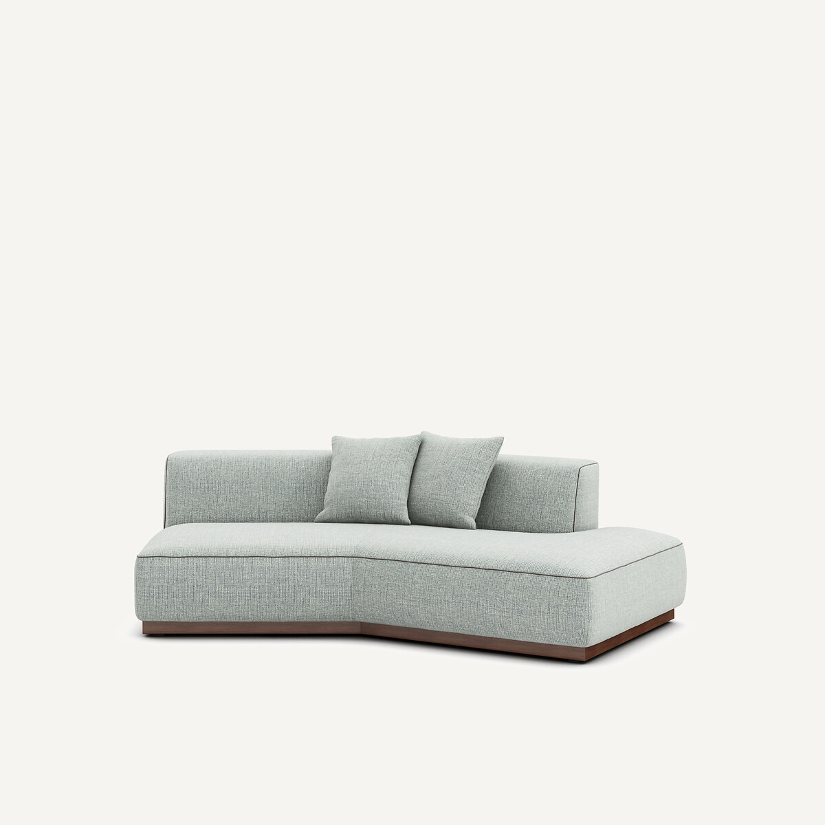 Γωνία καναπέ δεξιά από μελανζέ λινό ύφασμα Μ143xΠ221xΥ67cm