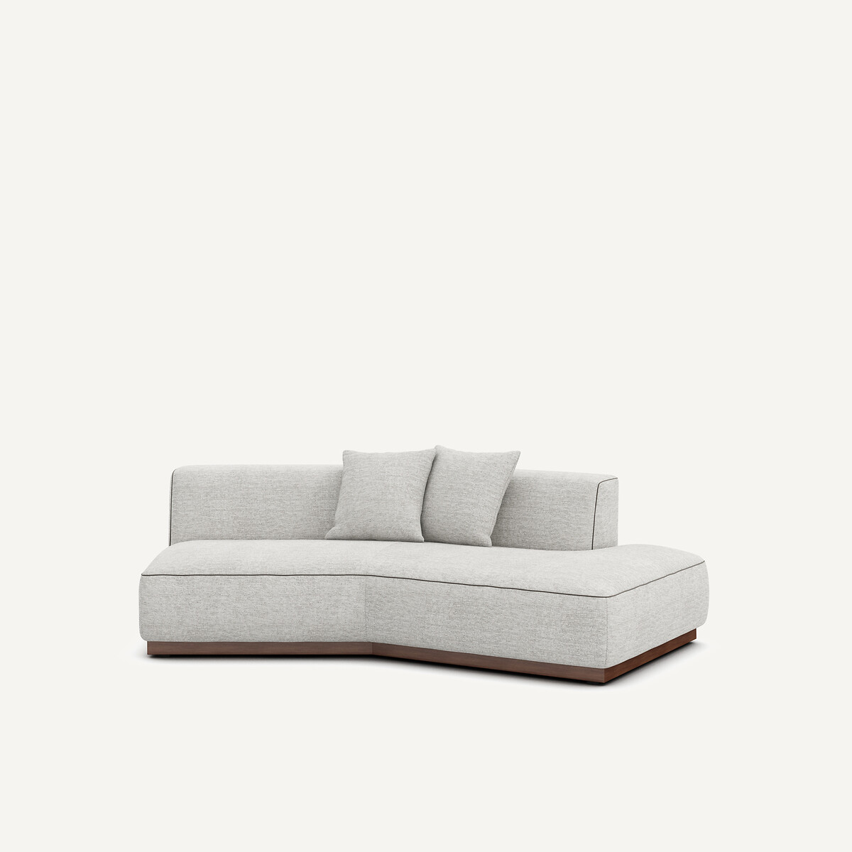 Γωνία καναπέ δεξιά από μελανζέ λινό ύφασμα Μ143xΠ221xΥ67cm