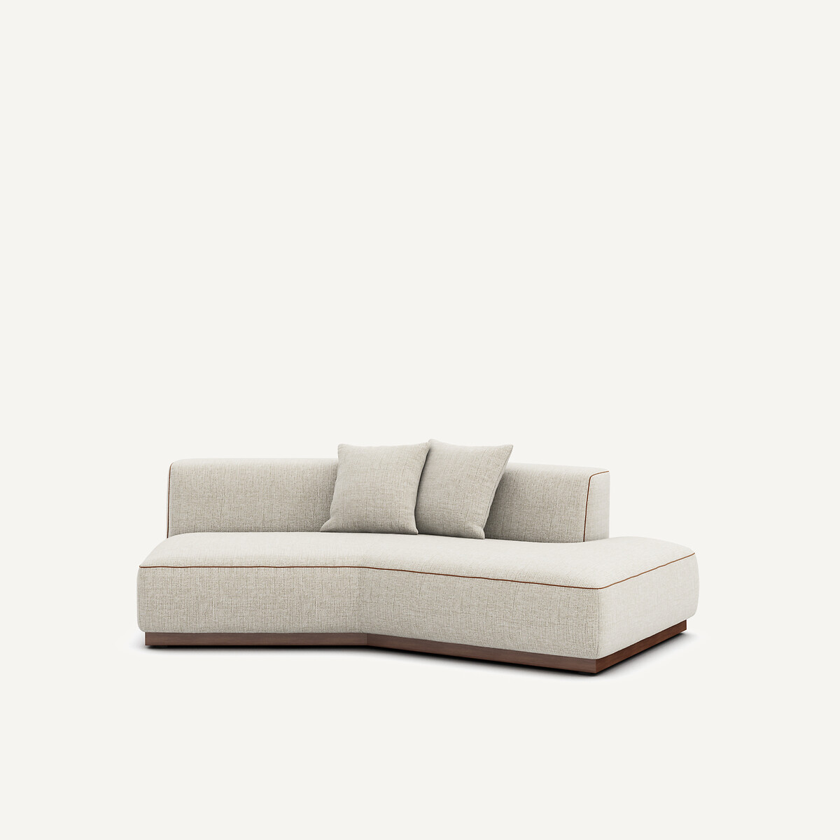 Γωνία καναπέ δεξιά από μελανζέ λινό ύφασμα Μ143xΠ221xΥ67cm