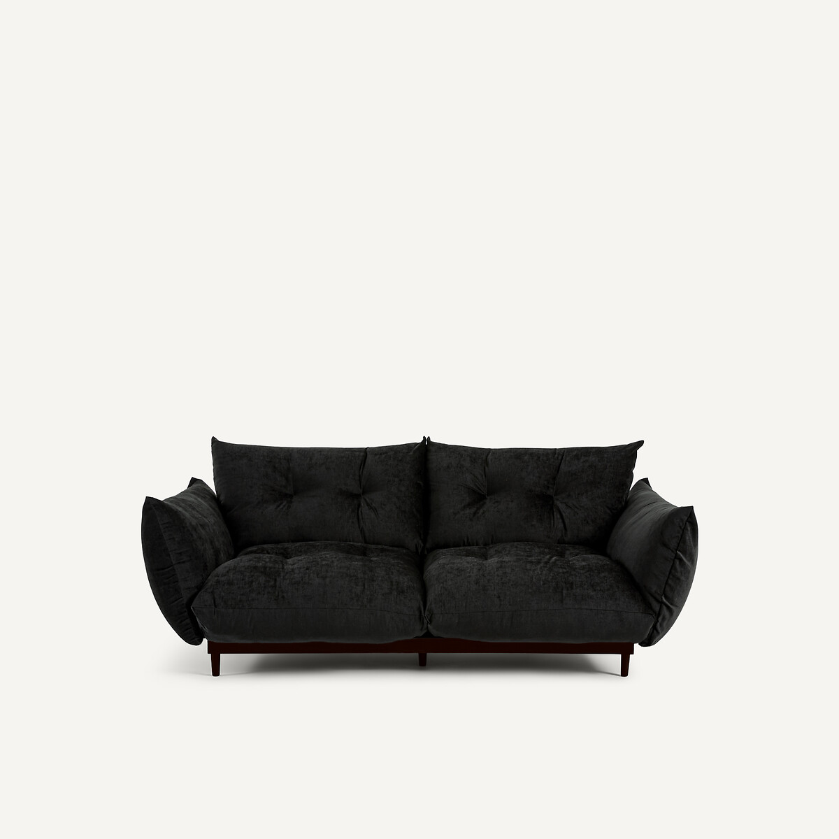 Καναπές compact 3 θέσεων από βελούδο Μ105xΠ196xΥ88cm