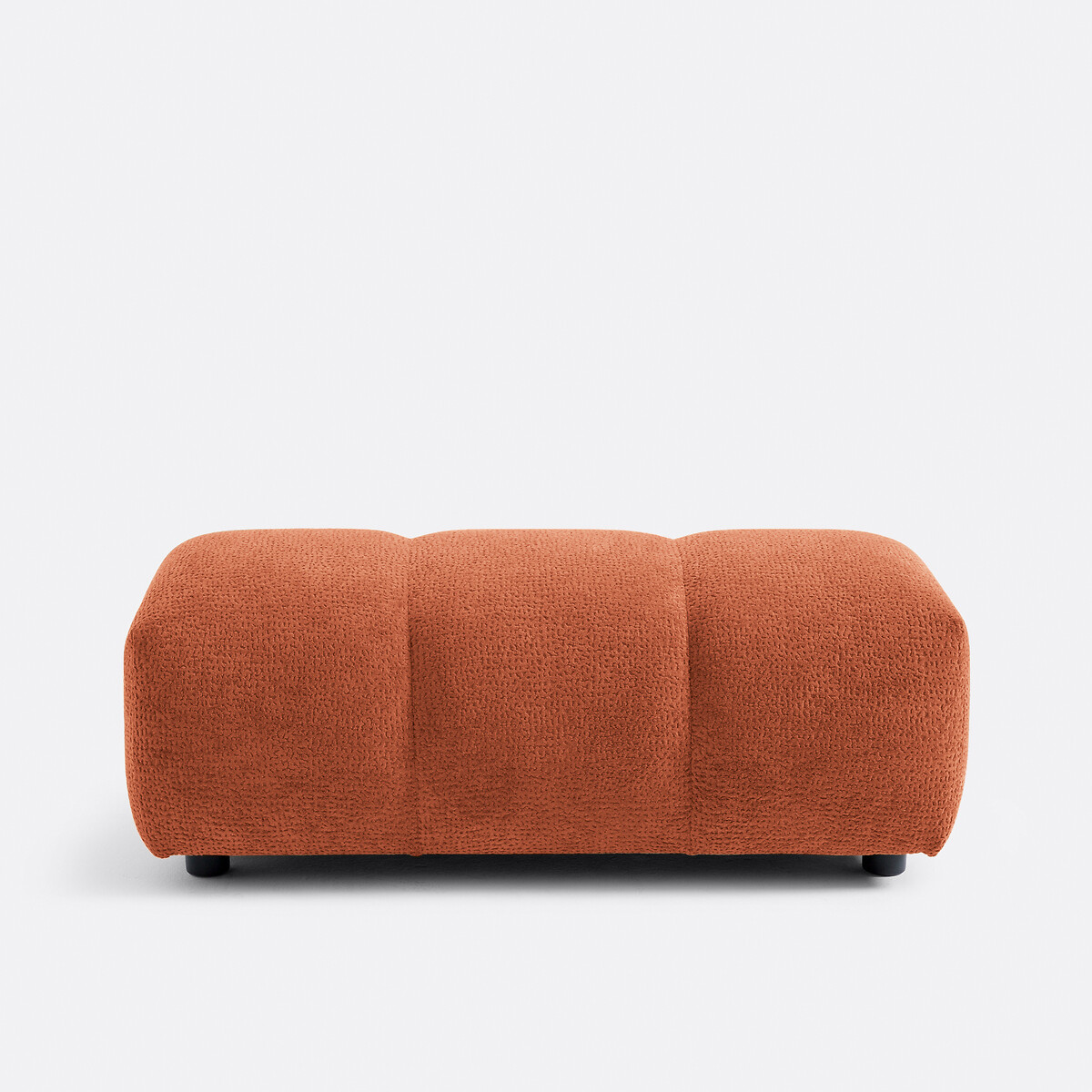 Πουφ βελούδινο με ανάγλυφη υφή Μ56xΠ109xΥ42cm