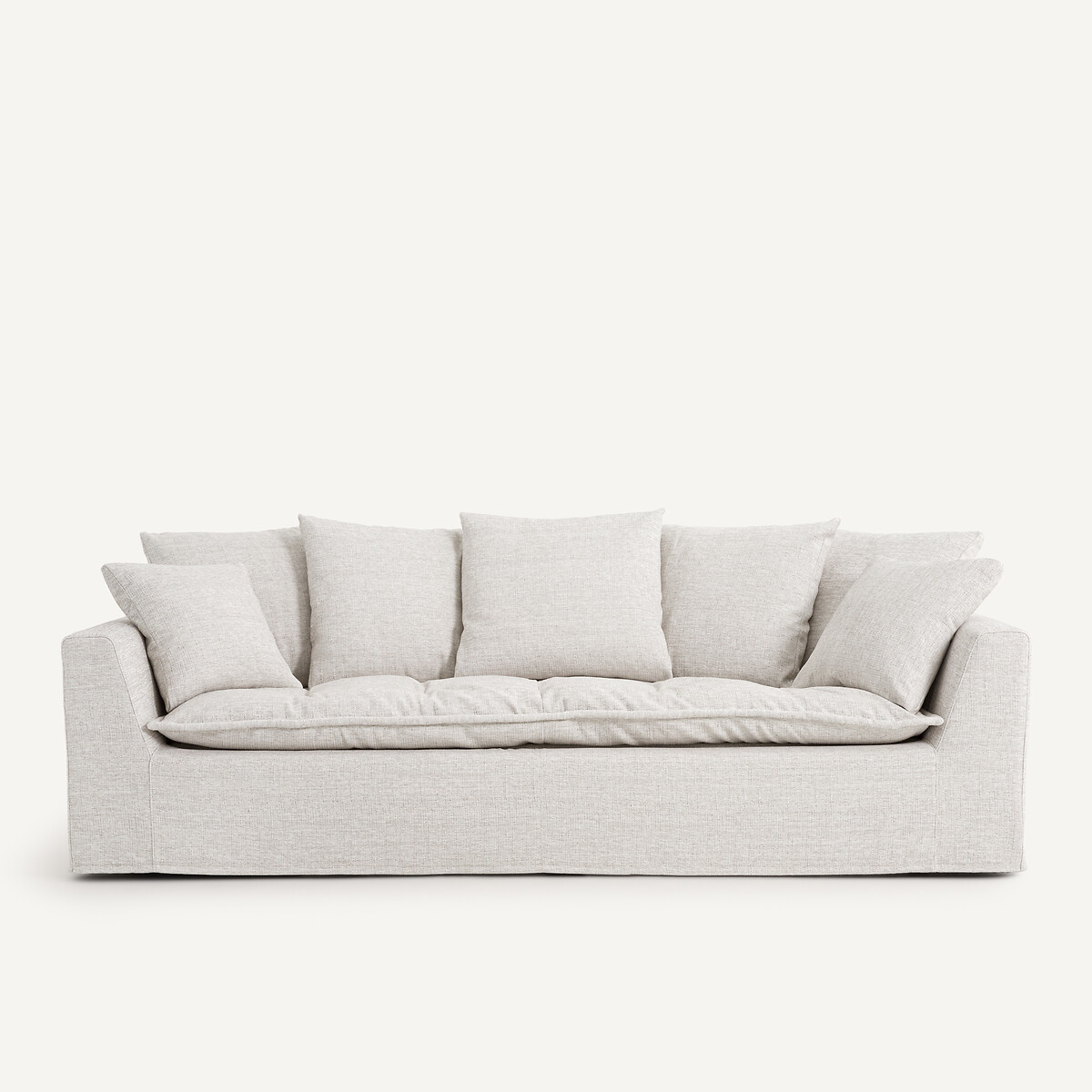 Καναπές από ανάγλυφο ύφασμα Μ111xΠ213xΥ88cm