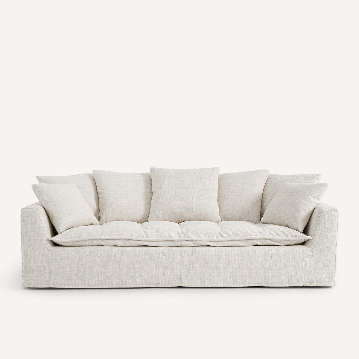 Καναπές από ανάγλυφο ύφασμα Μ111xΠ213xΥ88cm