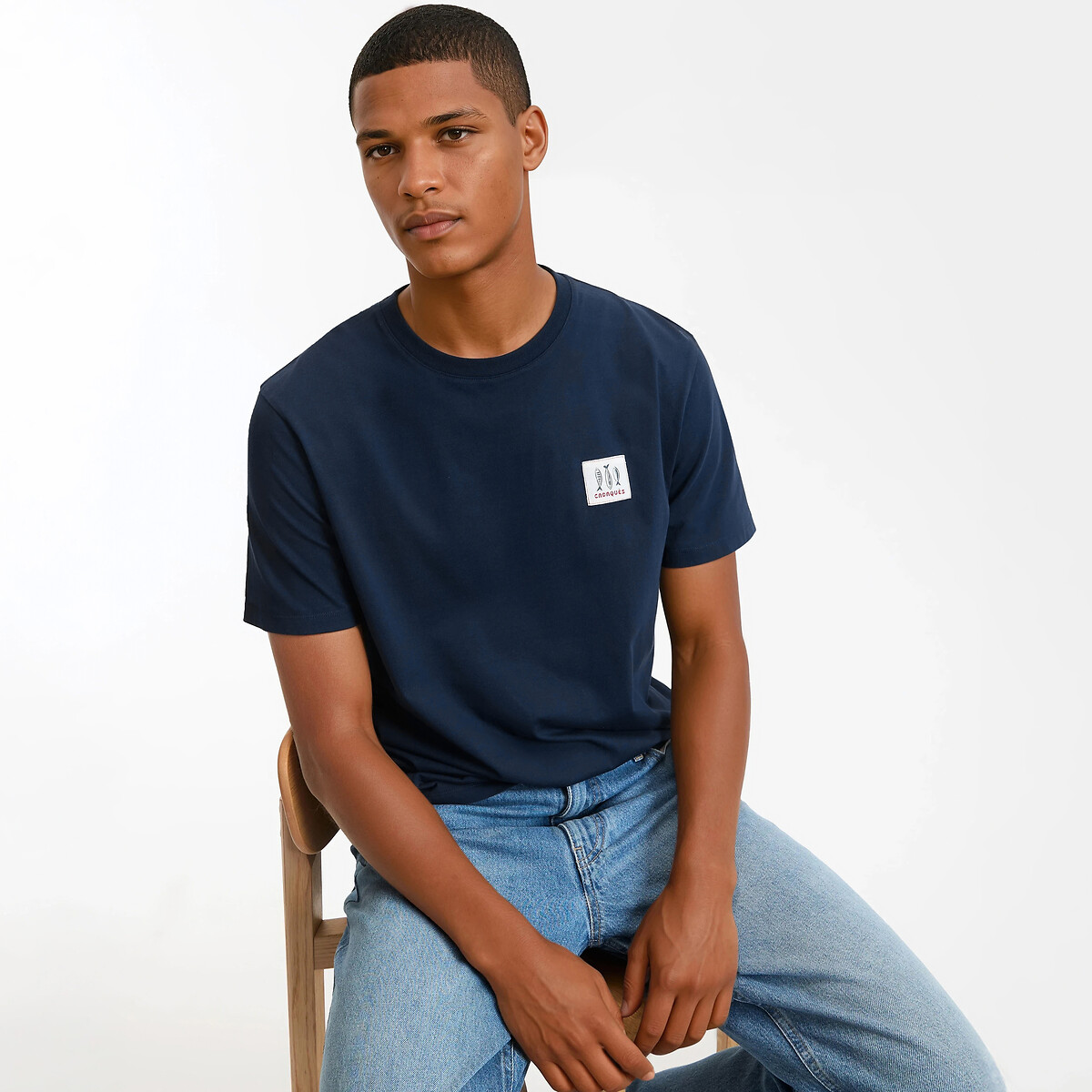 Κοντομάνικο μπλουζάκι με στρογγυλή λαιμόκοψη και animal print