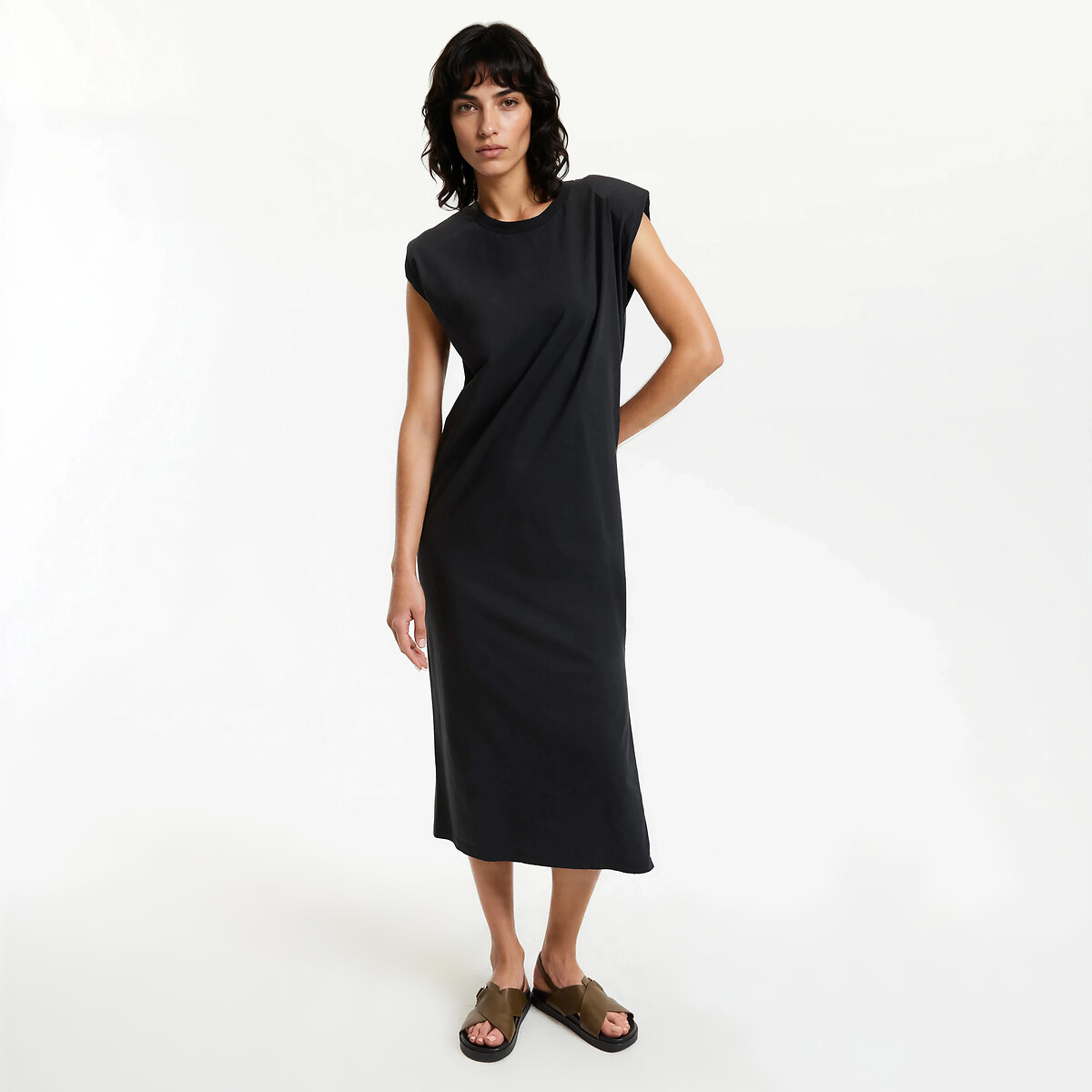 Μακρύ αμάνικο φόρεμα T-shirt