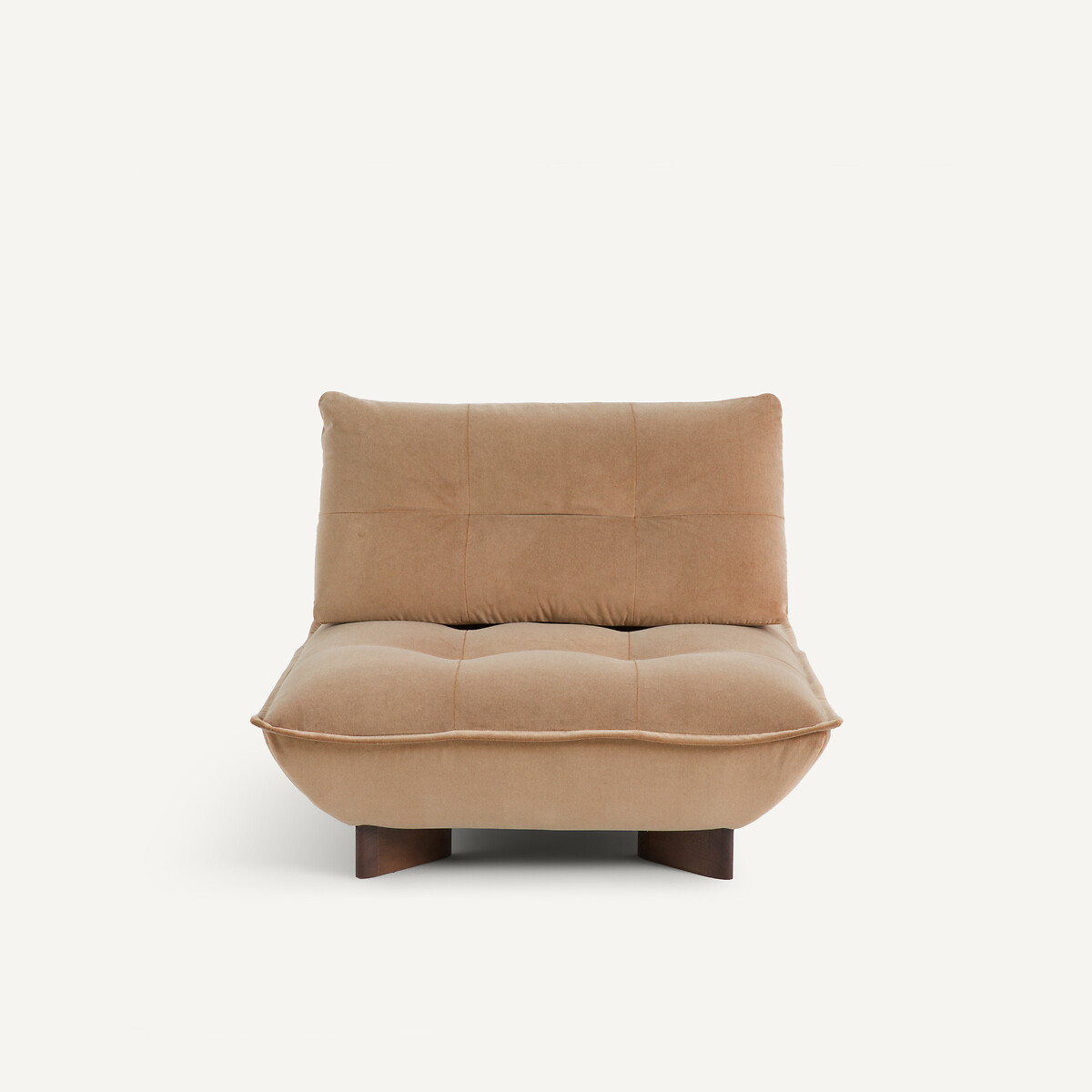 Πολυθρόνα σύνθεσης από βελούδο stonewashed Μ138xΠ105xΥ84cm