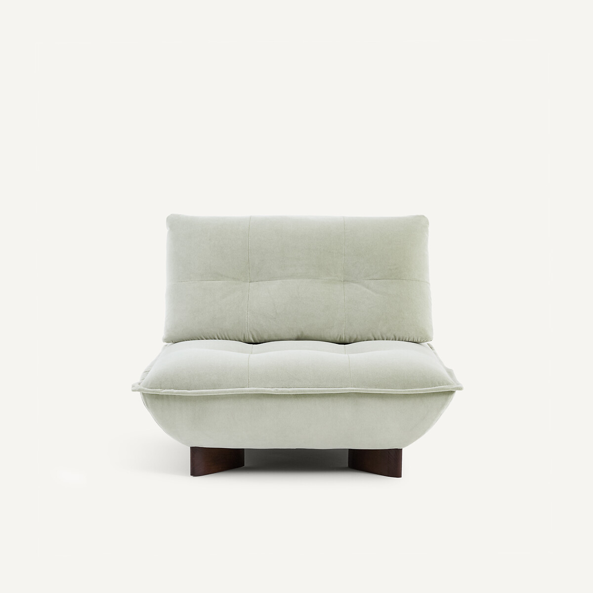 Πολυθρόνα σύνθεσης από βελούδο stonewashed Μ138xΠ105xΥ84cm