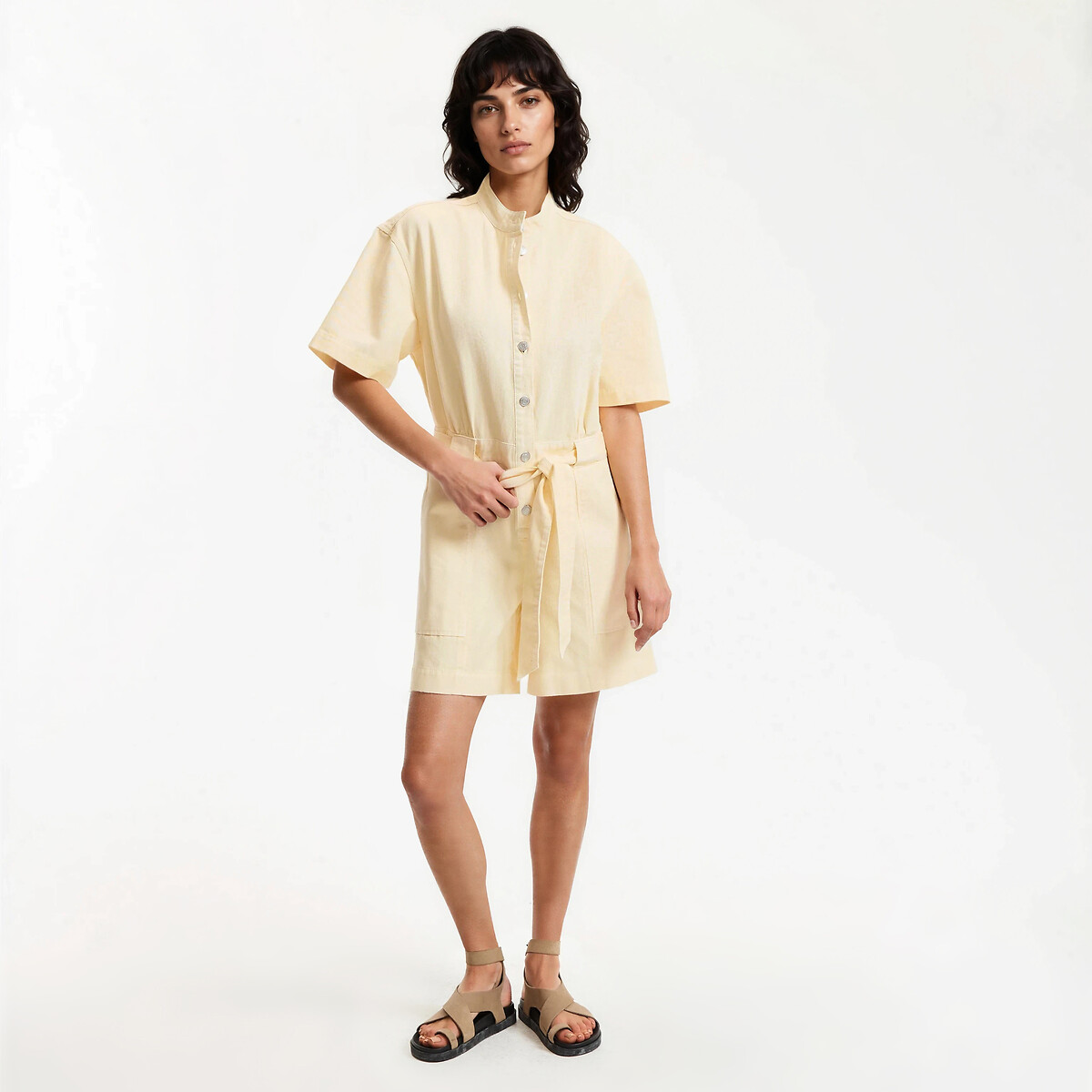 Κοντή ολόσωμη φόρμα από τζιν