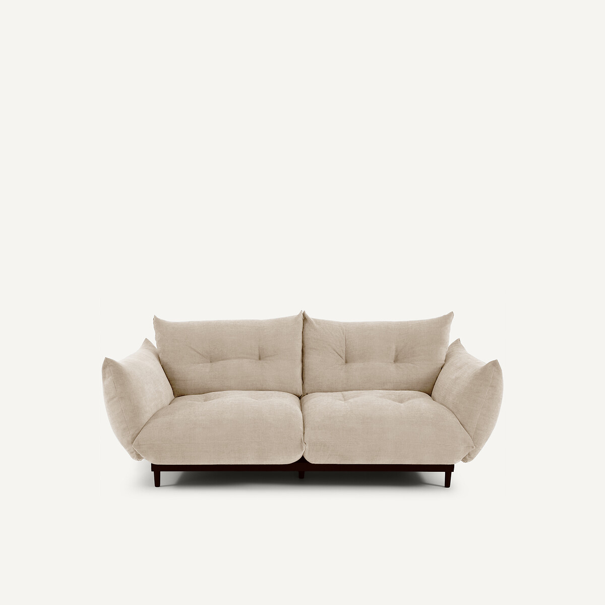 Καναπές compact 3 θέσεων από πολυεστέρα και βαμβάκι Μ105xΠ196xΥ88cm