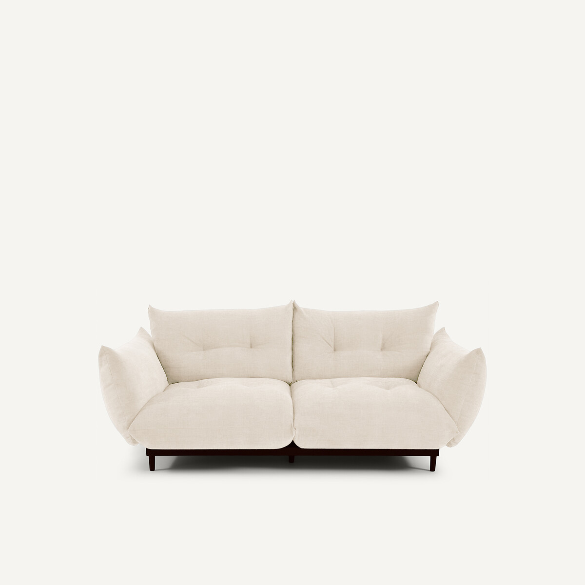 Καναπές compact 3 θέσεων από πολυεστέρα και βαμβάκι Μ105xΠ196xΥ88cm