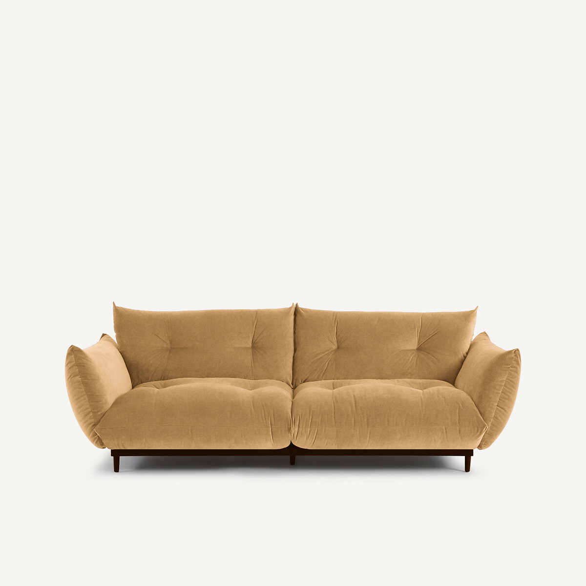 Καναπές 3 θέσεων από πετροπλυμένο βελούδο Μ105xΠ236xΥ88cm