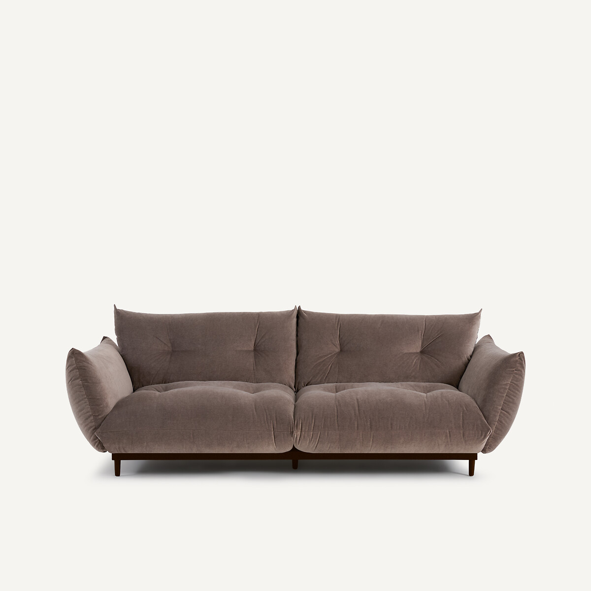 Καναπές 3 θέσεων από πετροπλυμένο βελούδο Μ105xΠ236xΥ88cm