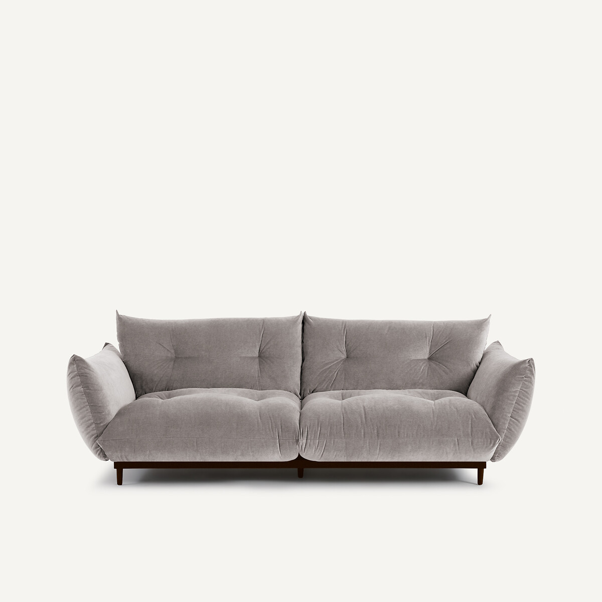 Καναπές 3 θέσεων από πετροπλυμένο βελούδο Μ105xΠ236xΥ88cm