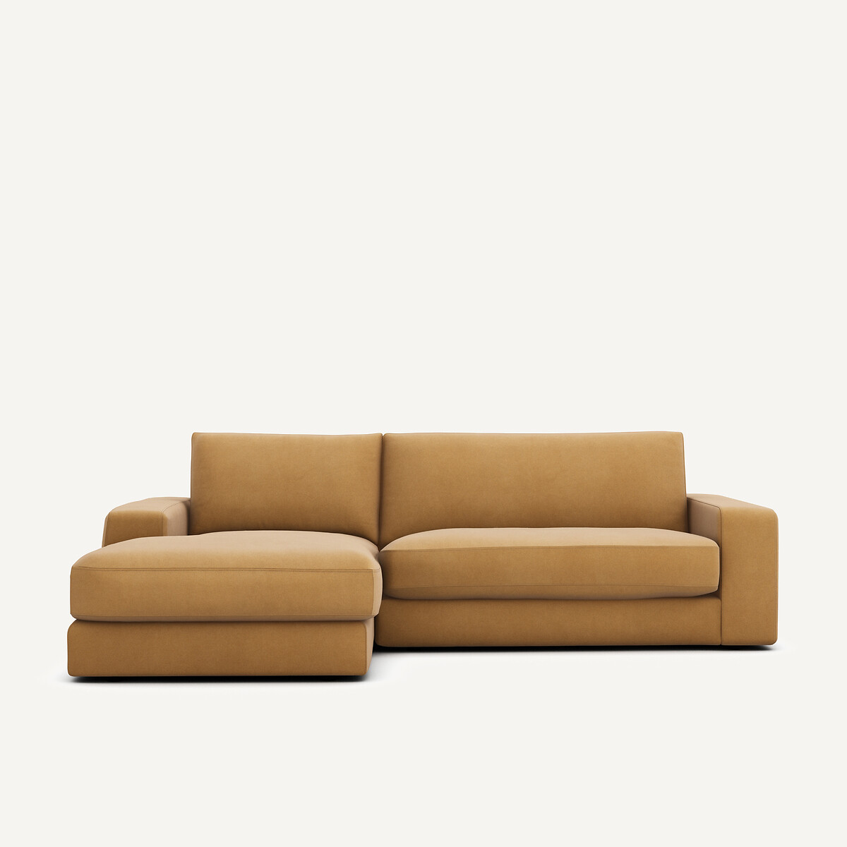 Γωνιακός καναπές από λινό βελούδο Μ170xΠ250xΥ78cm