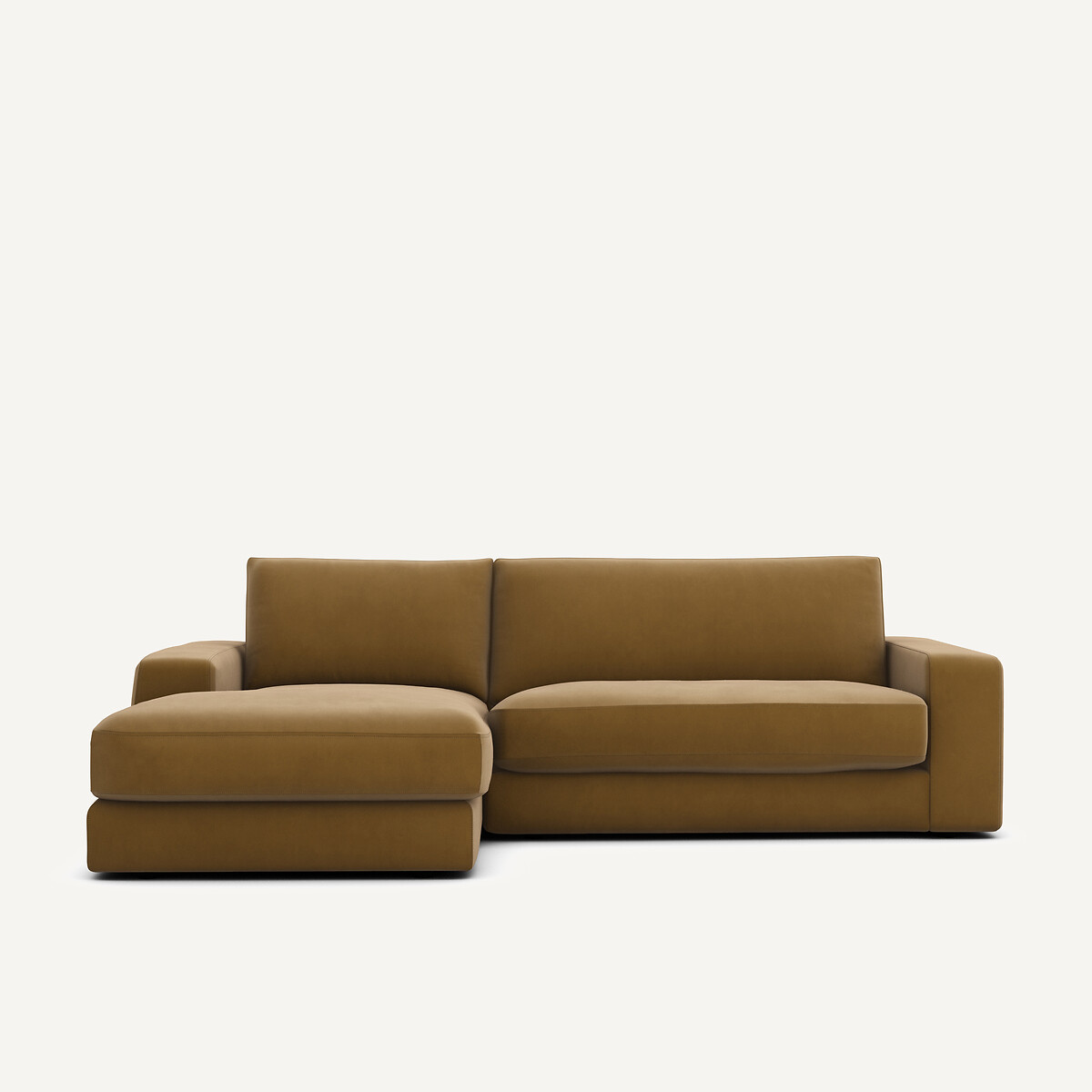 Γωνιακός καναπές από λινό βελούδο Μ170xΠ250xΥ78cm