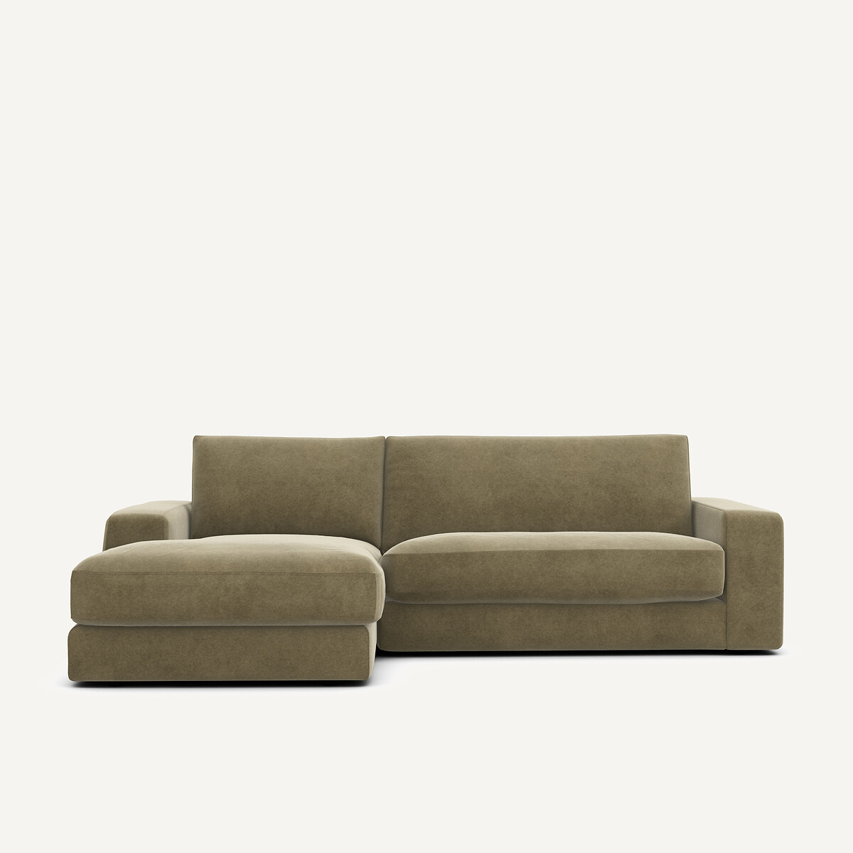 Γωνιακός καναπές από λινό βελούδο Μ170xΠ250xΥ78cm