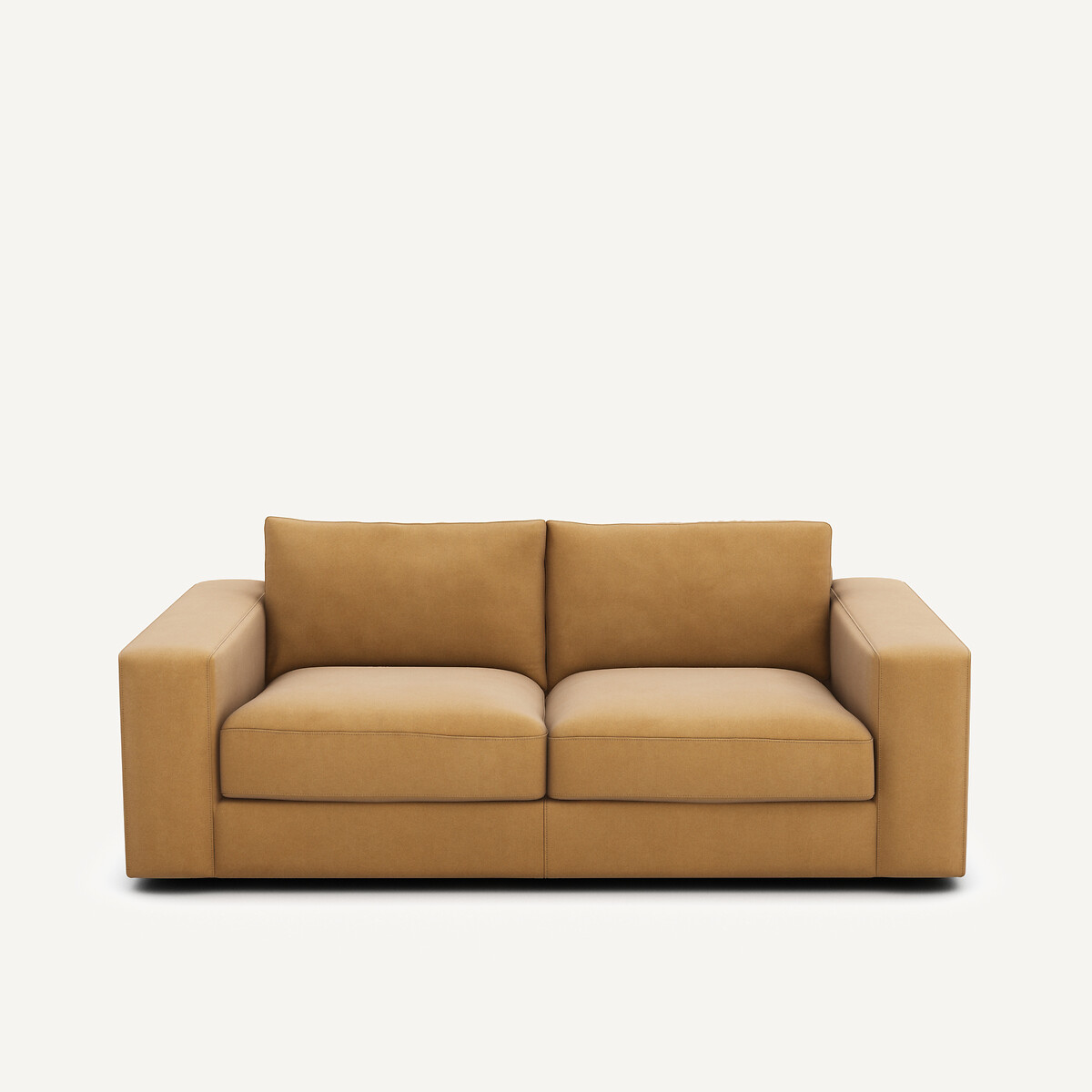 Καναπές 3 θέσεων compact από λινό βελούδο Μ105xΠ197xΥ78cm