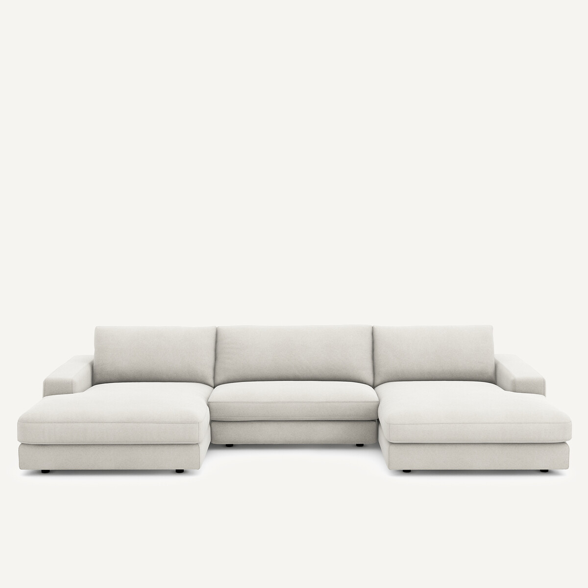 Παναραμικός καναπές 5 θέσεων από λινό βελούδο Μ173xΠ370xΥ78cm