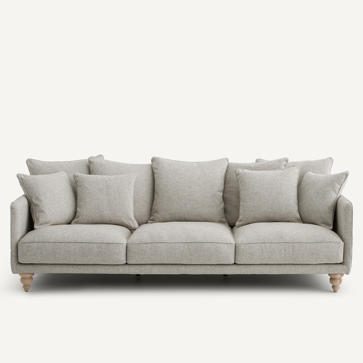 Καναπές από υφή βισκόζης και λινό Μ105xΠ198xΥ93cm