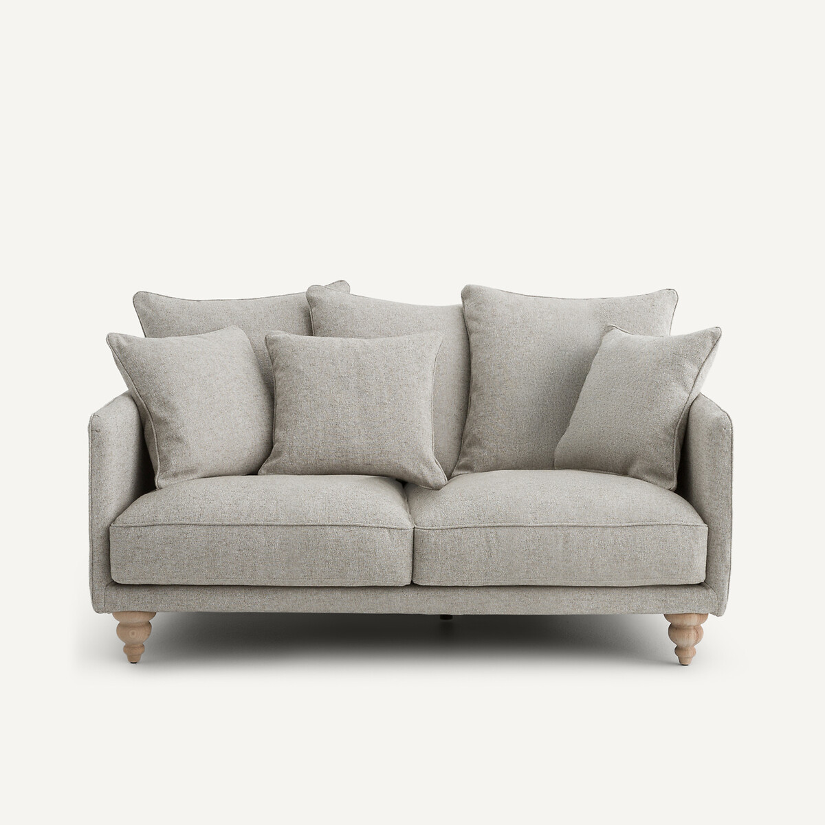 Καναπές 3 θέσεων compact από υφή βισκόζης και λινό Μ105xΠ178xΥ93cm