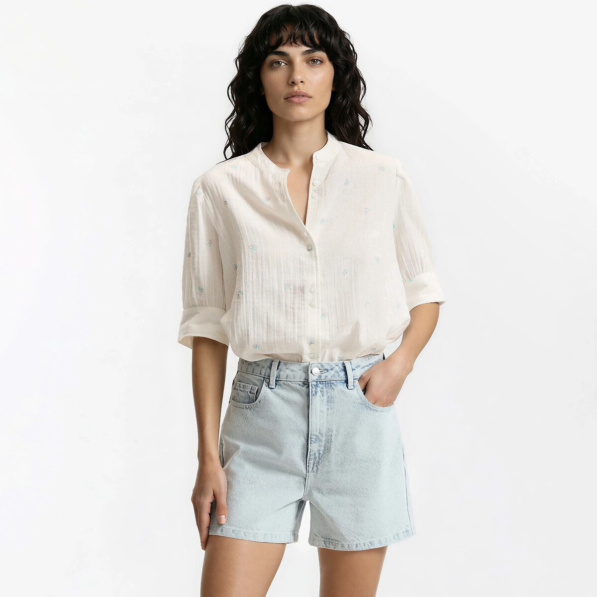 Μπλούζα με στρογγυλή λαιμόκοψη