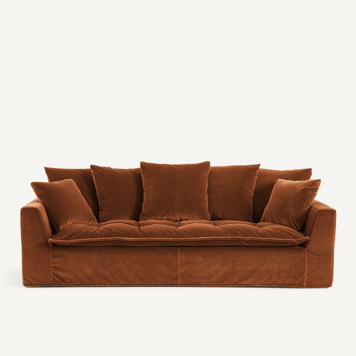 Καναπές από βελούδο Μ111xΠ213xΥ88cm