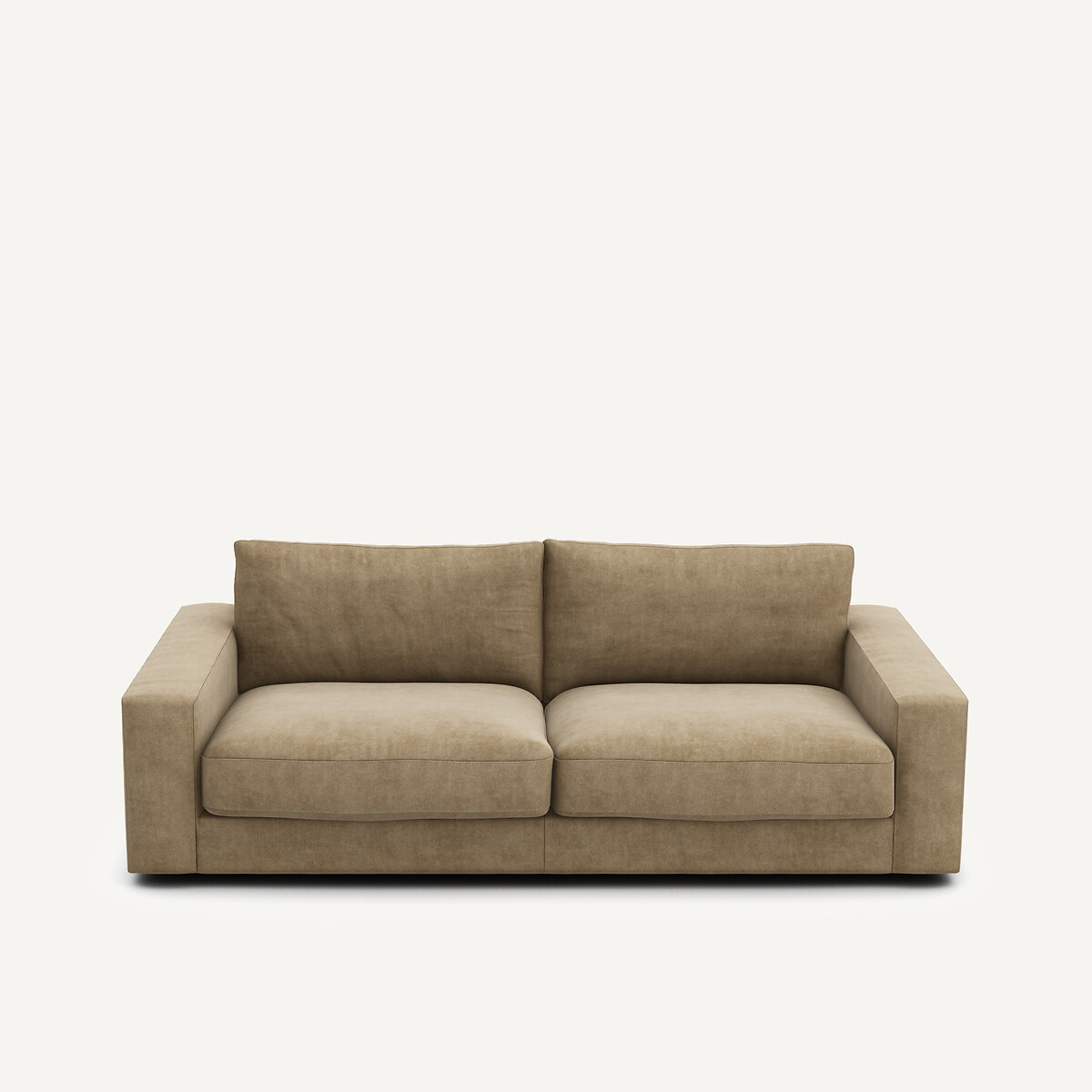 Καναπές-κρεβάτι από βελούδο stonewashed Μ105xΠ217xΥ78cm