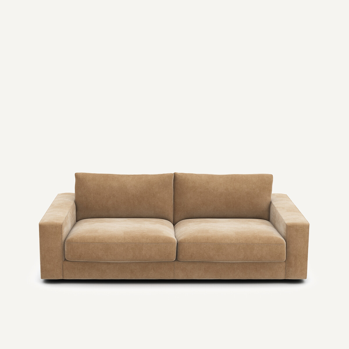 Καναπές-κρεβάτι από βελούδο stonewashed Μ105xΠ217xΥ78cm