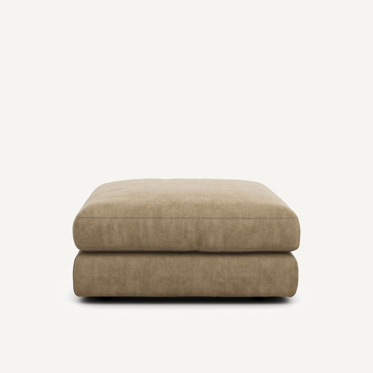 Υποπόδιο από βελούδο stonewashed Μ100xΠ100xΥ43cm
