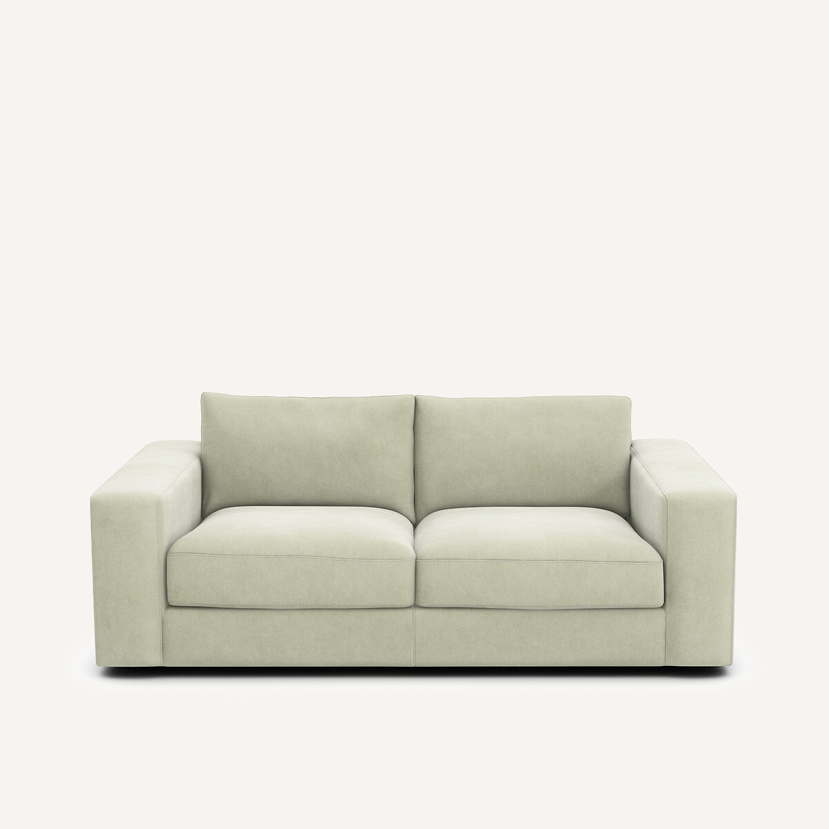Καναπές 3 θέσεων compact από βελούδο stonewashed Μ105xΠ197xΥ78cm