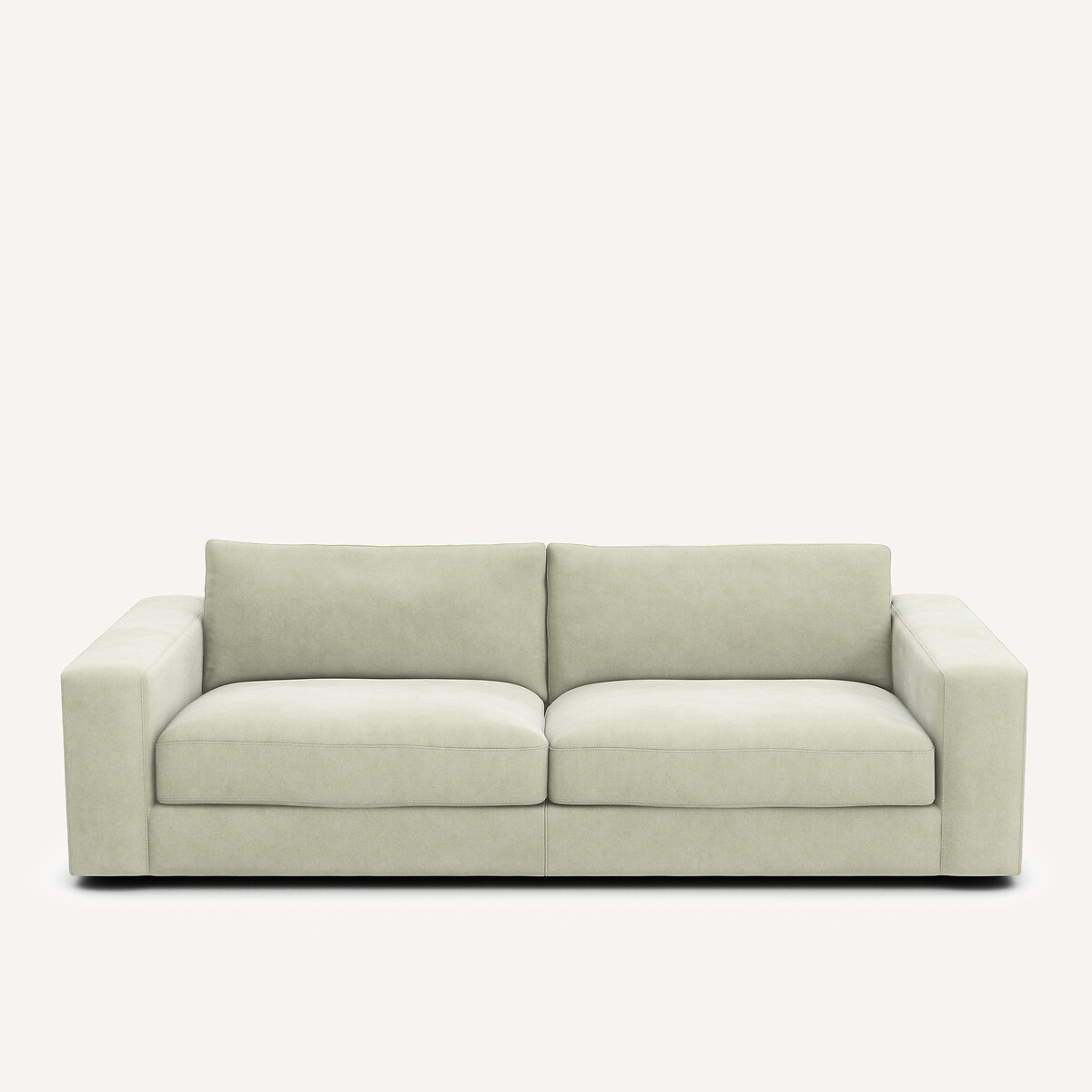 Καναπές από βελούδο stonewashed Μ105xΠ217xΥ78cm