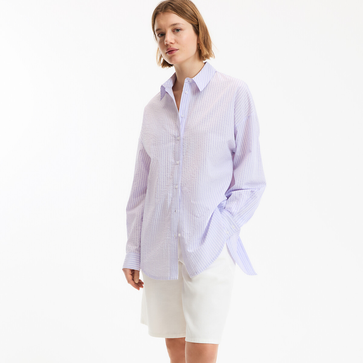 La Redoute Collections Πουκάμισο ριγέ με δεσίματα στην πλάτη