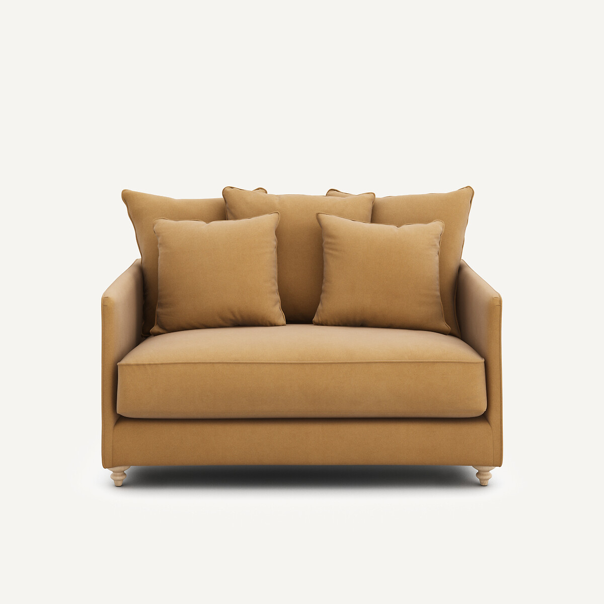 Διθέσιος καναπές-κρεβάτι από λινό βελούδο Lazare Μ105xΠ133xΥ93cm