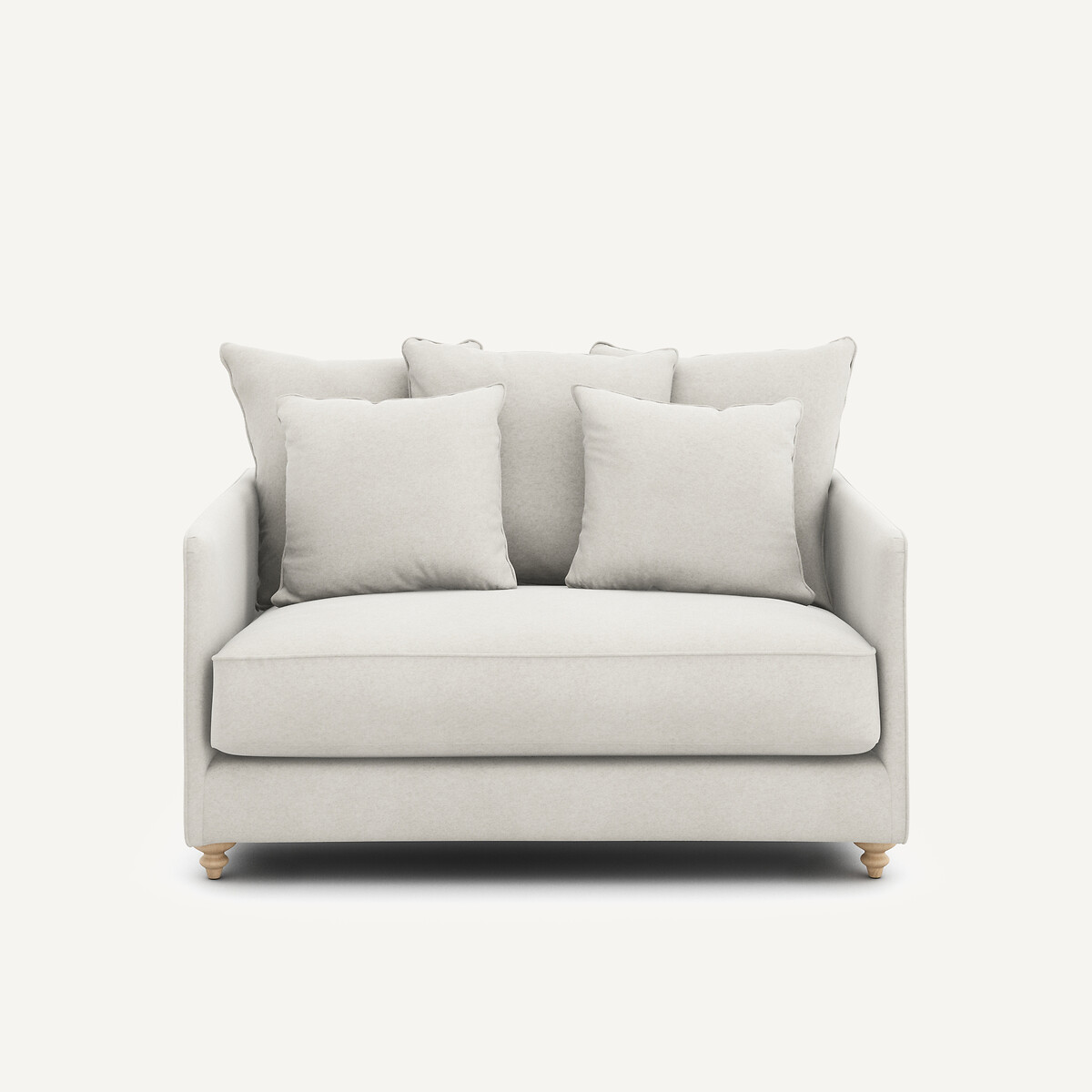 Διθέσιος καναπές-κρεβάτι από λινό βελούδο Lazare Μ105xΠ133xΥ93cm