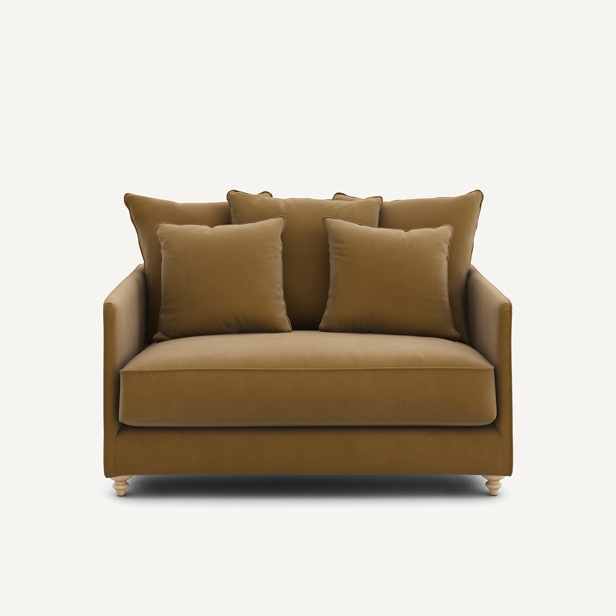 Διθέσιος καναπές-κρεβάτι από λινό βελούδο Lazare Μ105xΠ133xΥ93cm