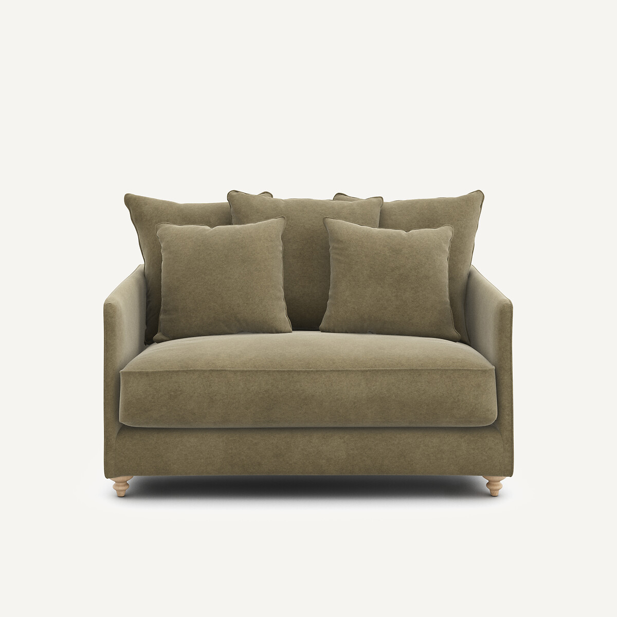 Διθέσιος καναπές-κρεβάτι από λινό βελούδο Lazare Μ105xΠ133xΥ93cm