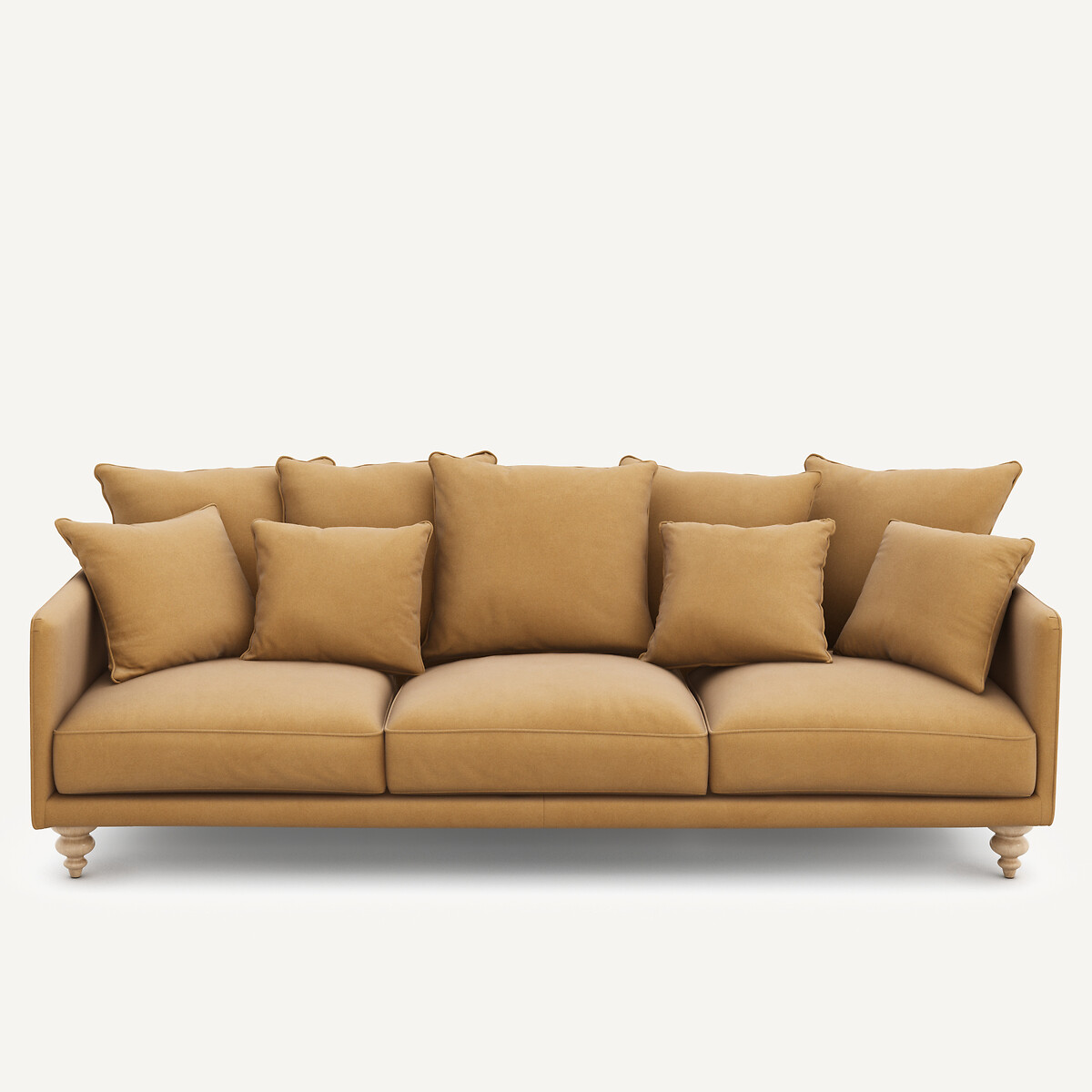 Καναπές από λινό βέλουδο Μ105xΠ198xΥ93cm