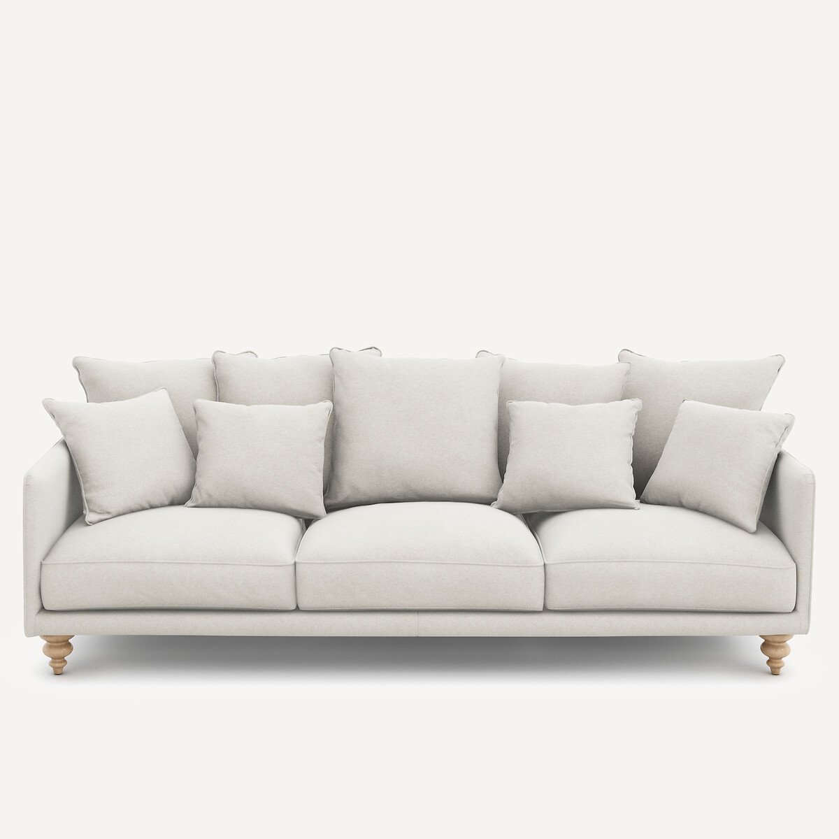 Καναπές από λινό βέλουδο Μ105xΠ198xΥ93cm