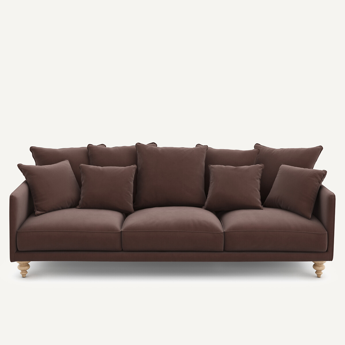 Καναπές από λινό βέλουδο Μ105xΠ198xΥ93cm