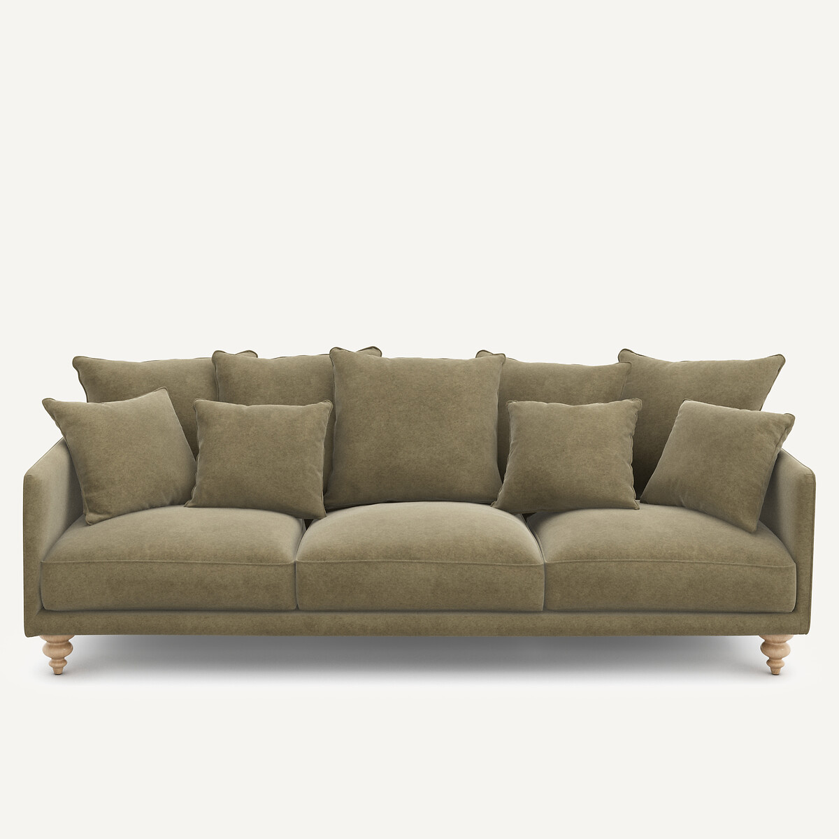 Καναπές από λινό βέλουδο Μ105xΠ198xΥ93cm