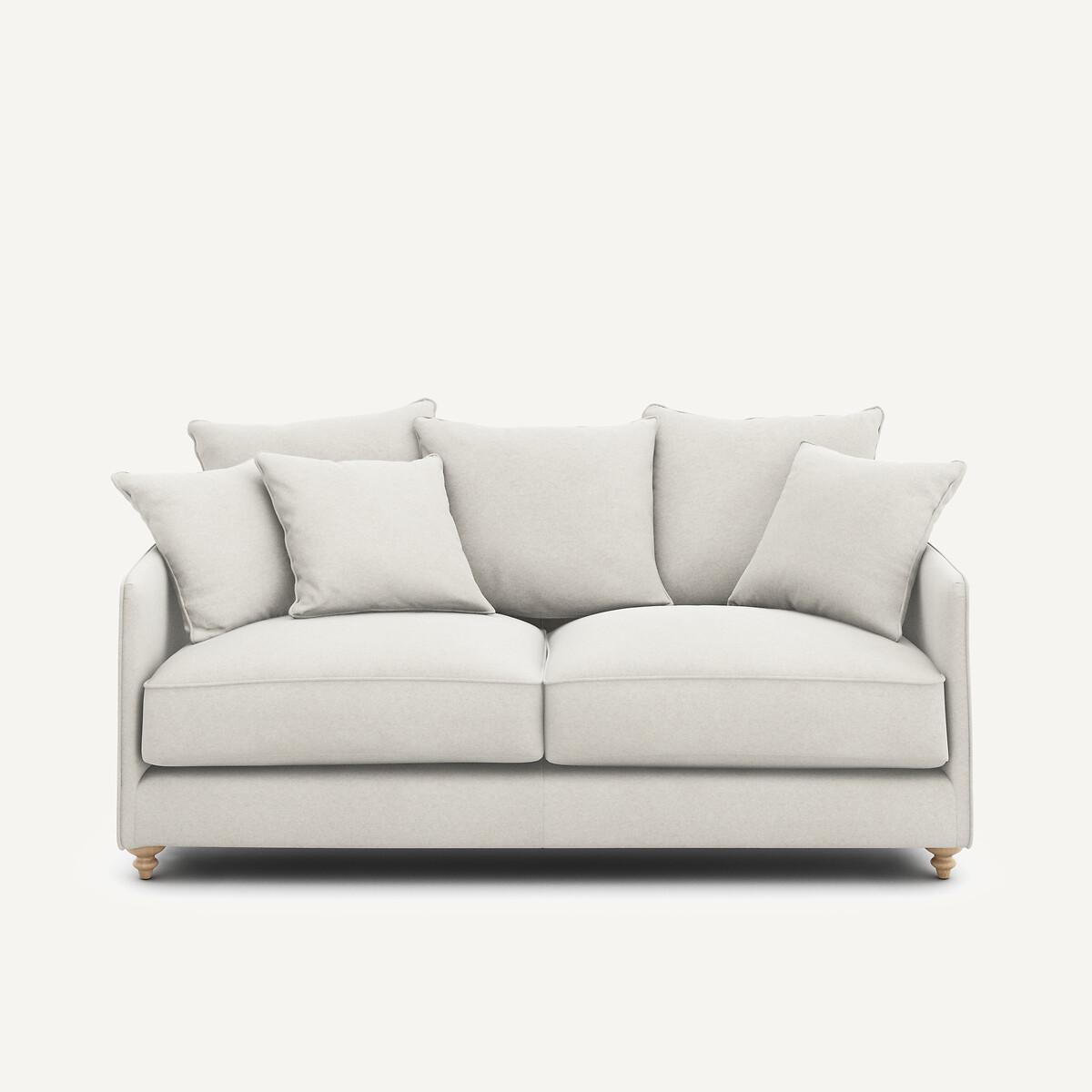 Καναπές-κρεβάτι 3 θέσεων compact από λινό βελούδο Μ105xΠ184xΥ93cm