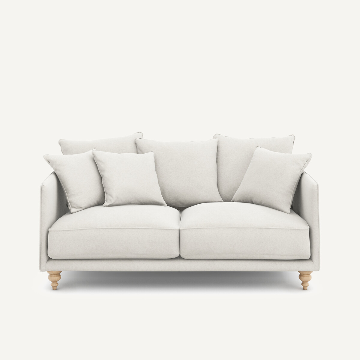 Καναπές 3 θέσεων compact από λινό βελούδο Μ105xΠ178xΥ93cm