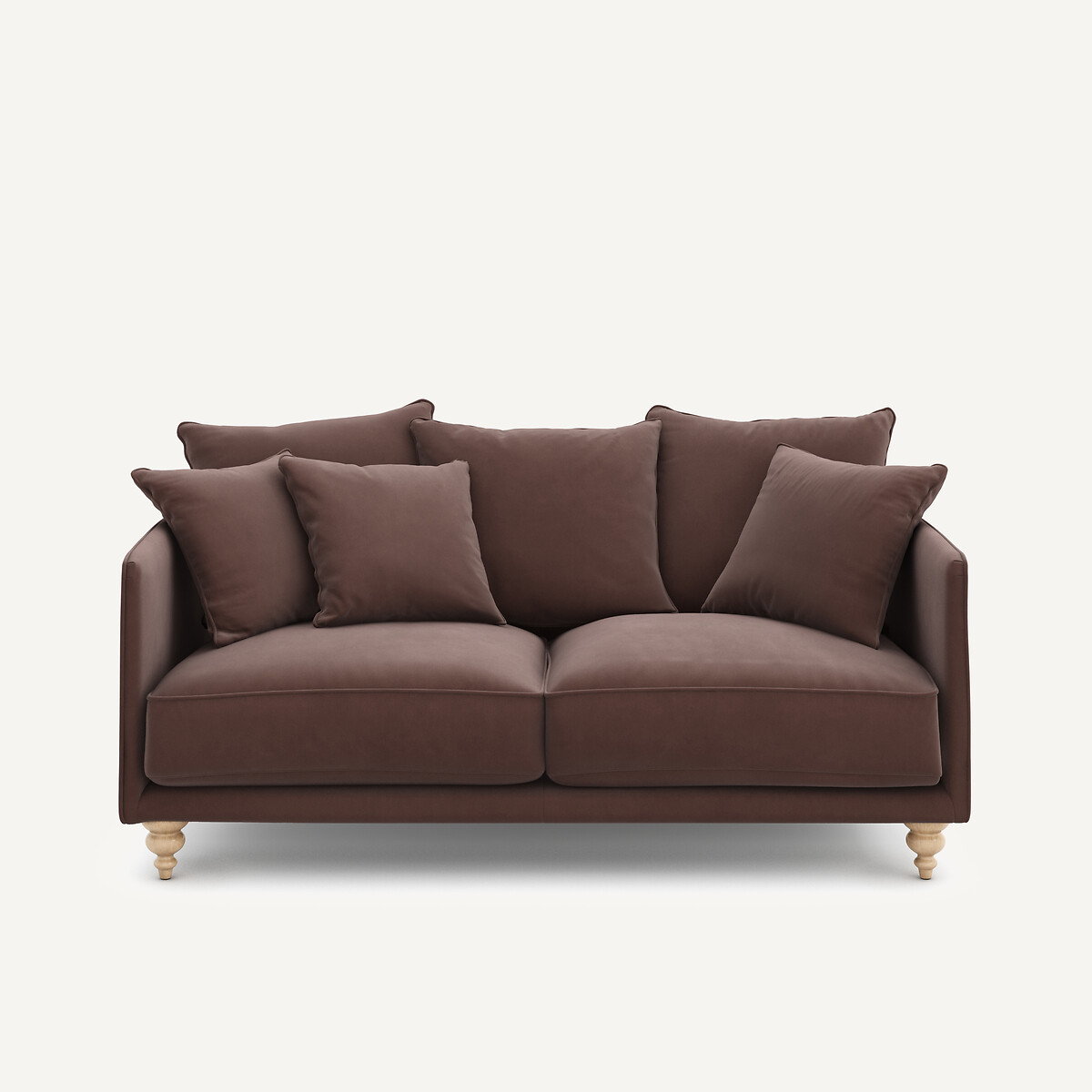 Καναπές 3 θέσεων compact από λινό βελούδο Μ105xΠ178xΥ93cm