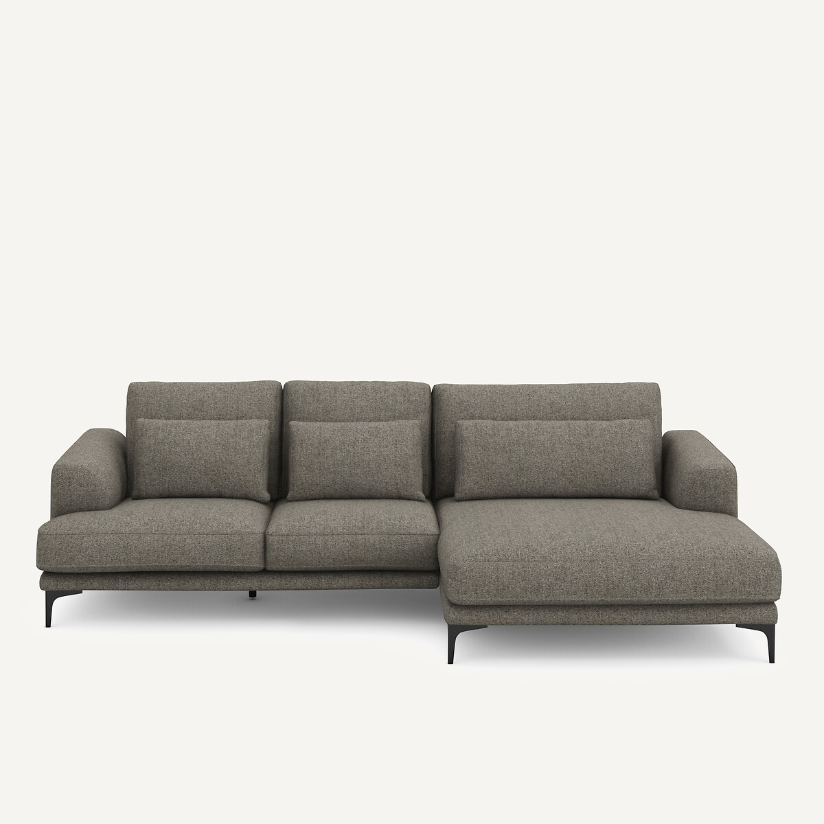 Γωνιακός καναπές XL δεξιός σε ύφασμα tweed Μ149xΠ277xΥ83cm